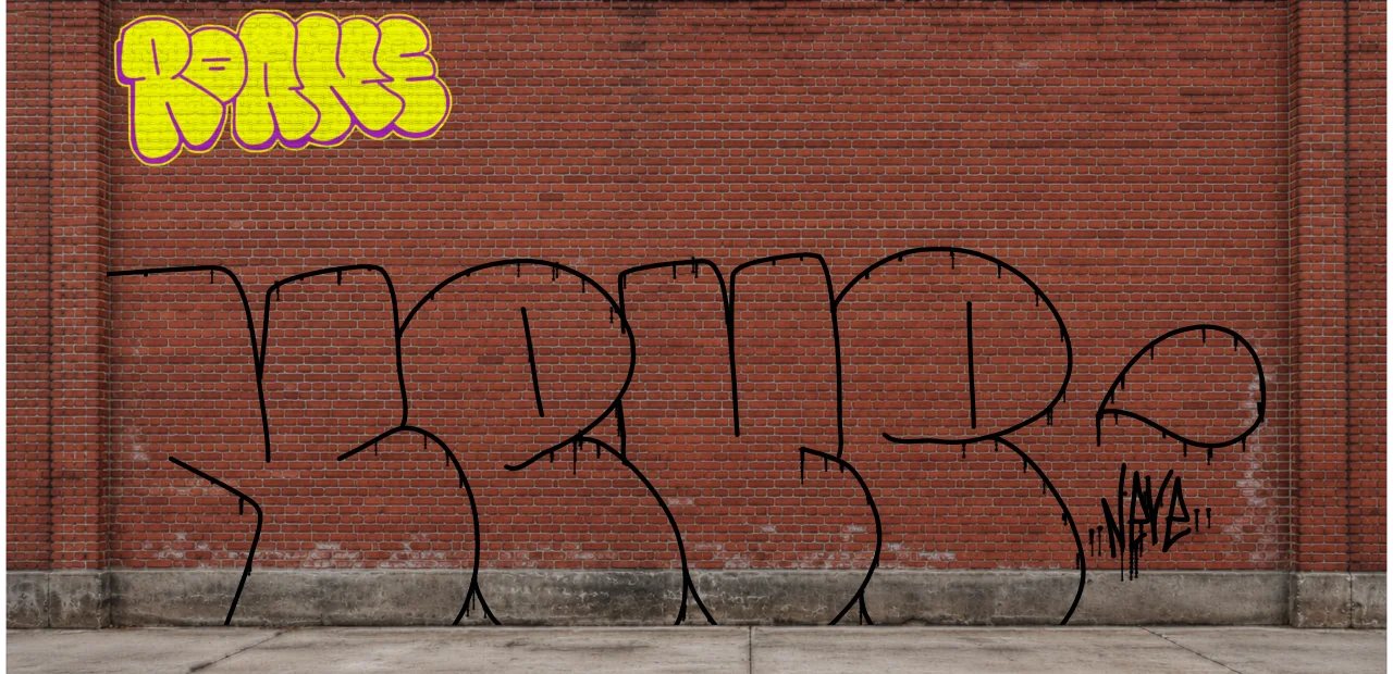 Digital graffiti by Roane on Wall 4