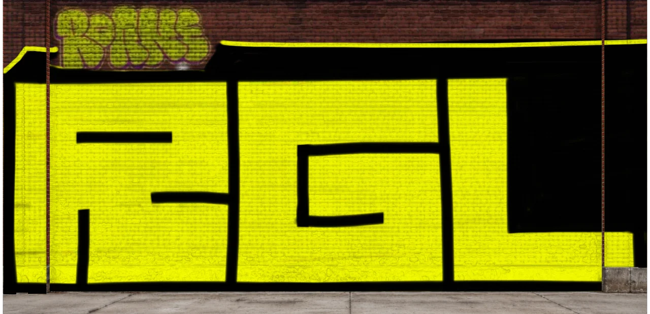 Digital graffiti by RGL on Wall 4