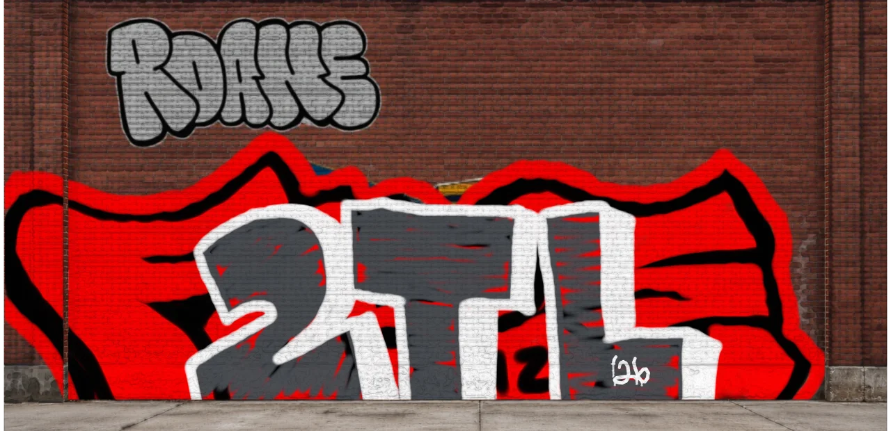 Digital graffiti by SIPE2 on Wall 4