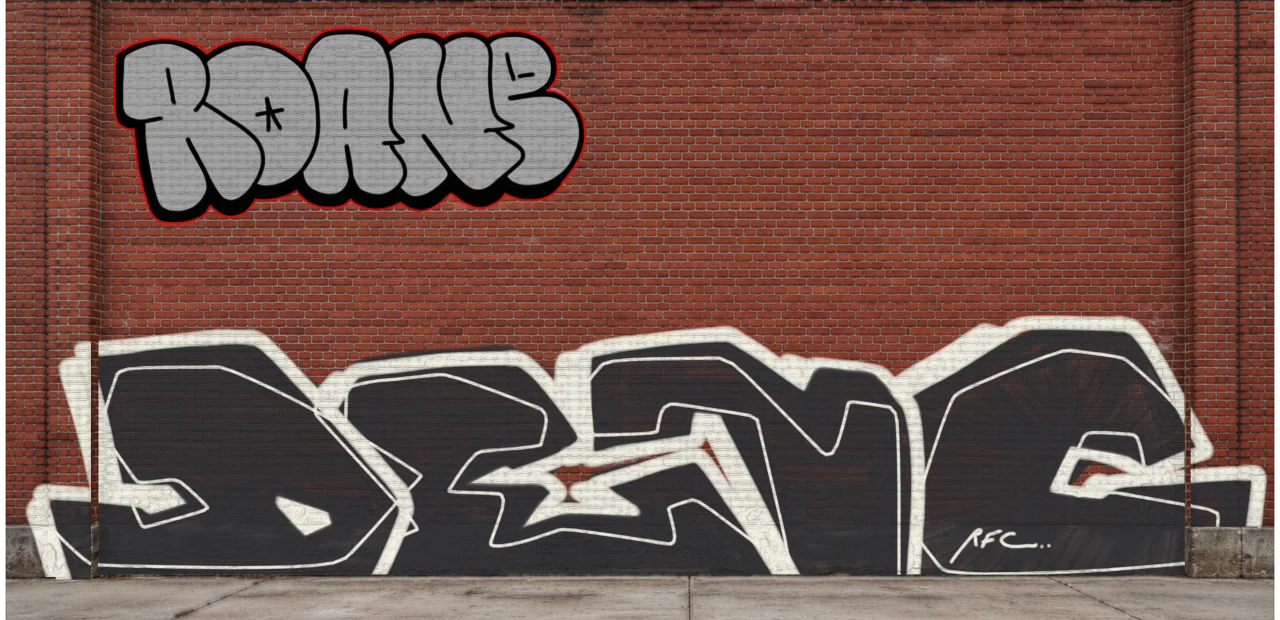 Digital graffiti by Roane on Wall 4