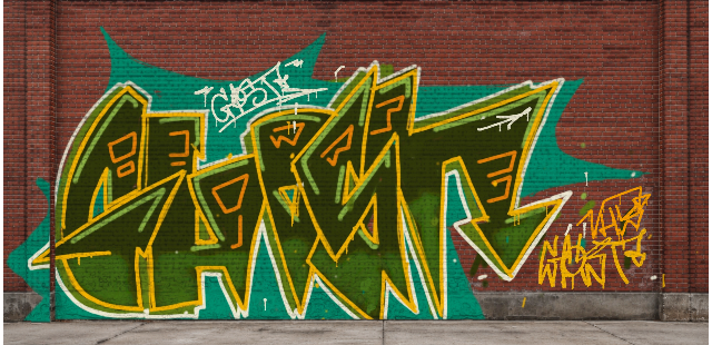 Digital graffiti by GHOST on Wall 4