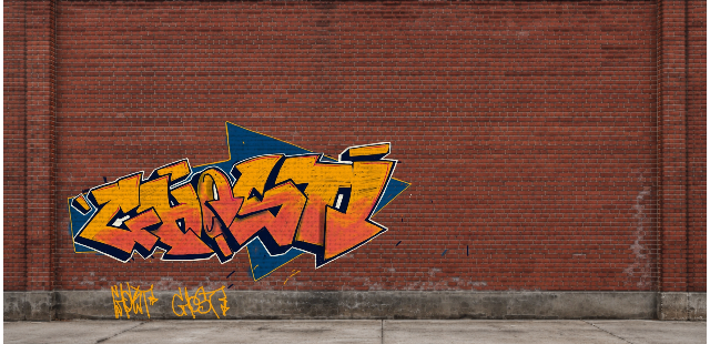 Digital graffiti by GHOST on Wall 4