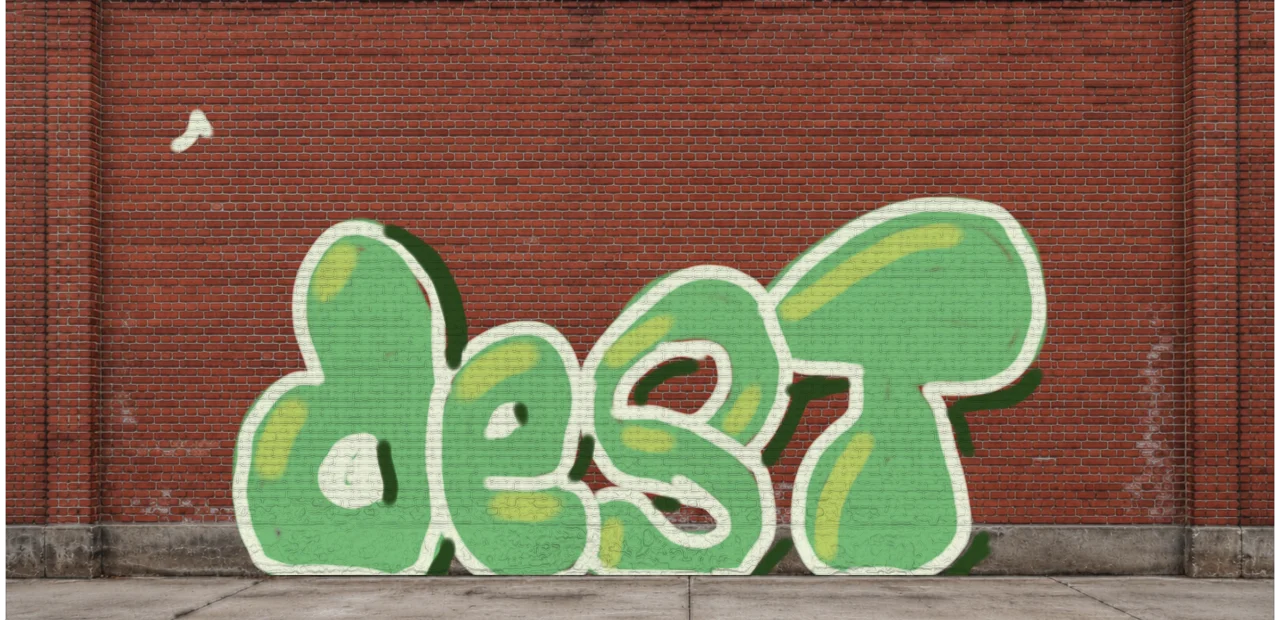 Digital graffiti by DestRoy on Wall 4