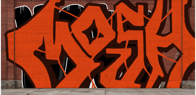 Digital graffiti by MOSH on Wall 4
