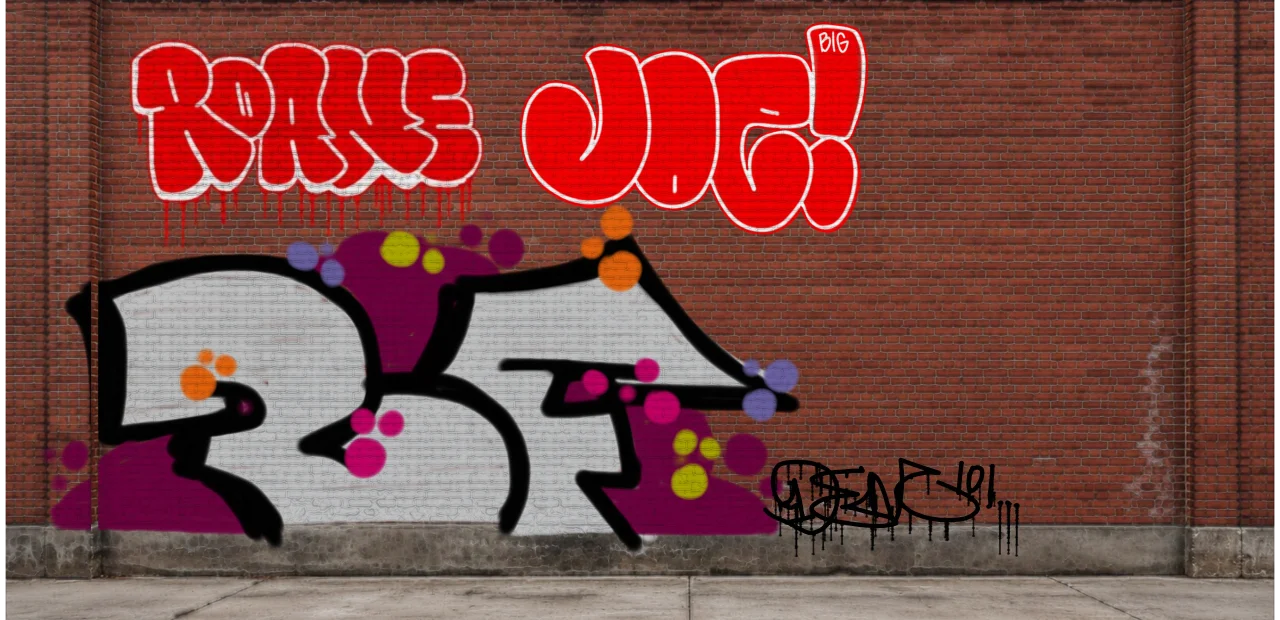 Digital graffiti by BIG JOE on Wall 4