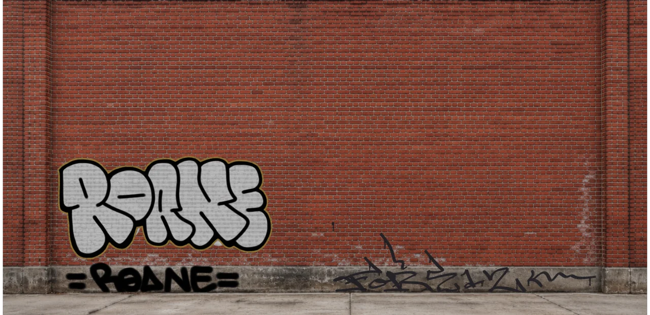 Digital graffiti by Roane on Wall 4