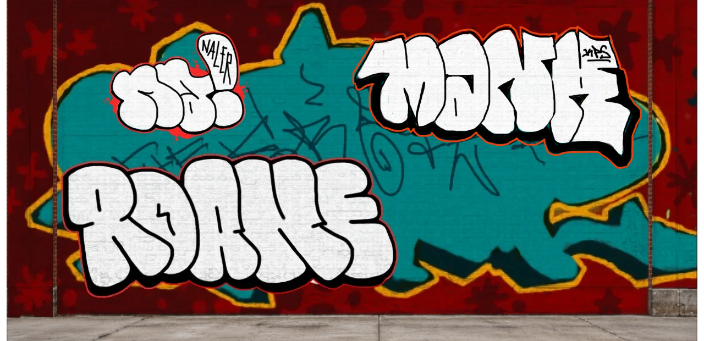 Digital graffiti by MERS1/MANR on Wall 4