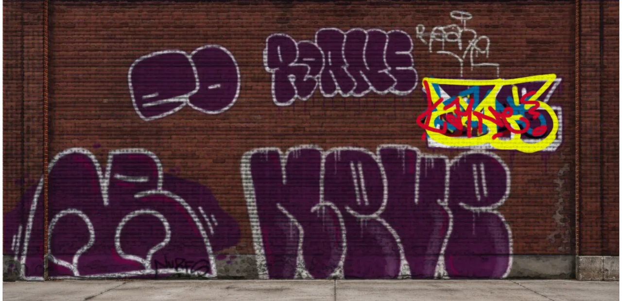 Digital graffiti by kyn on Wall 4