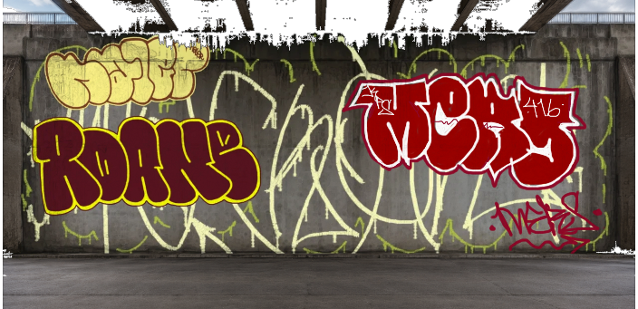 Digital graffiti by MERS1/MANR on High Wall