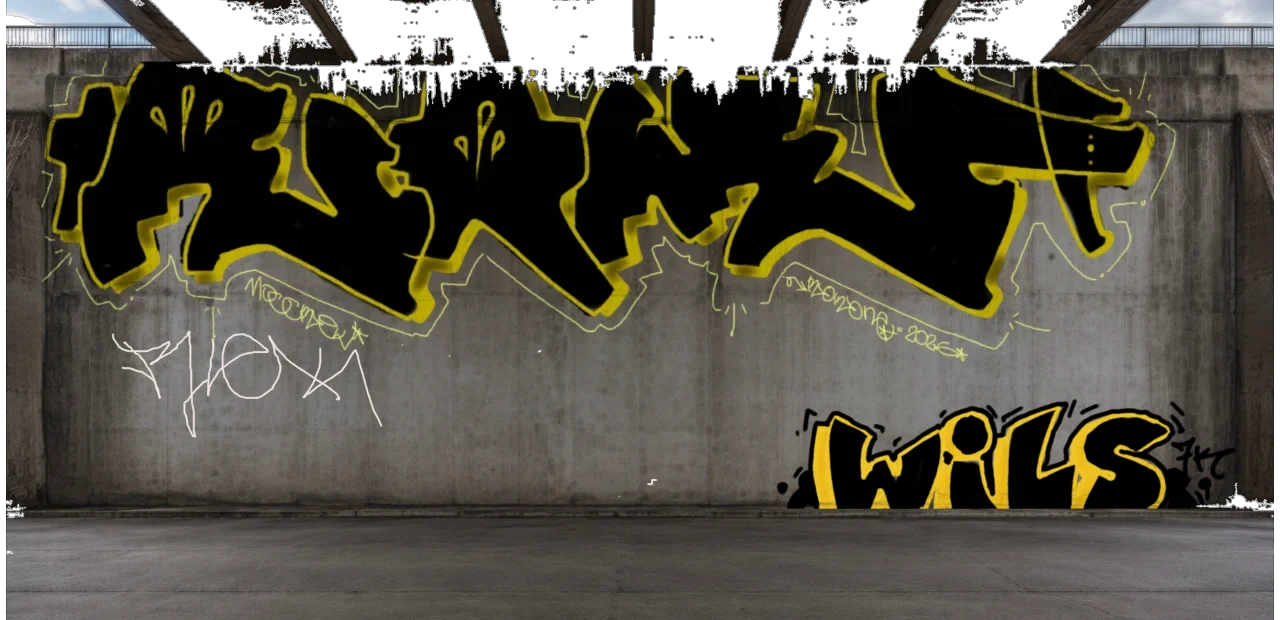 Digital graffiti by Wils1 on High Wall