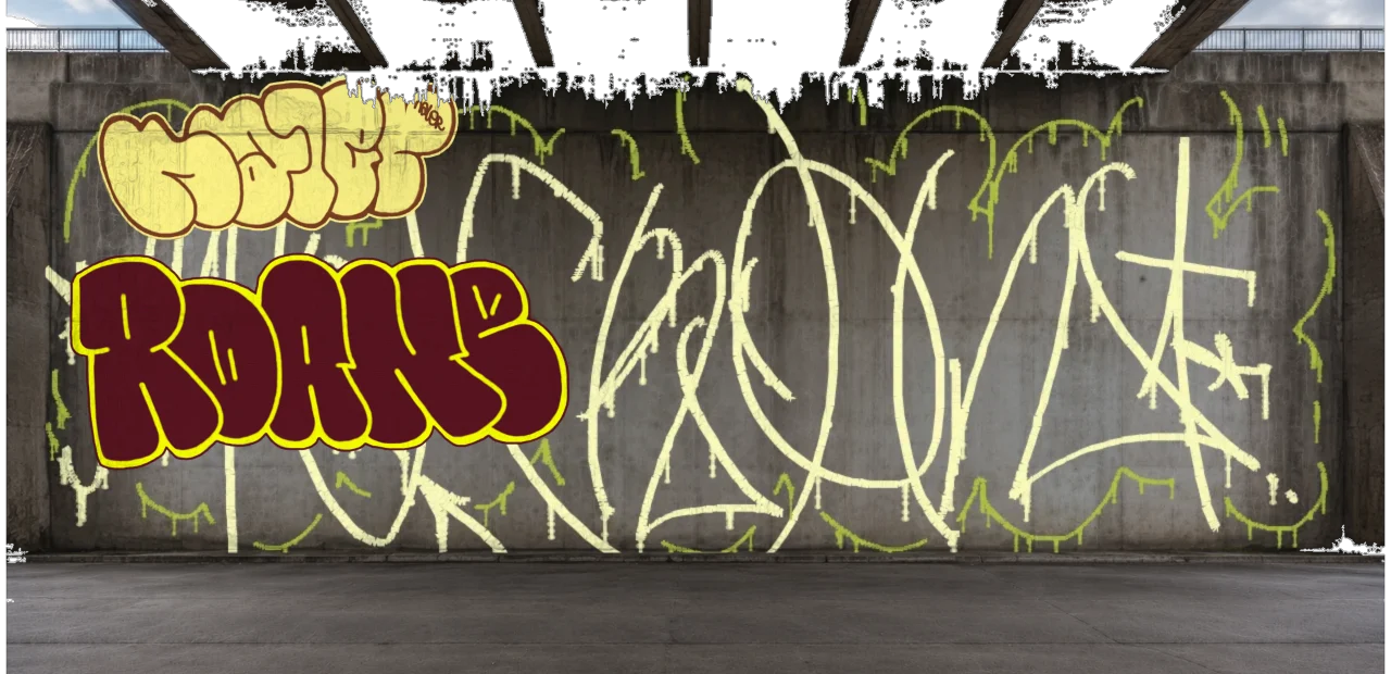 Digital graffiti by Roane on High Wall