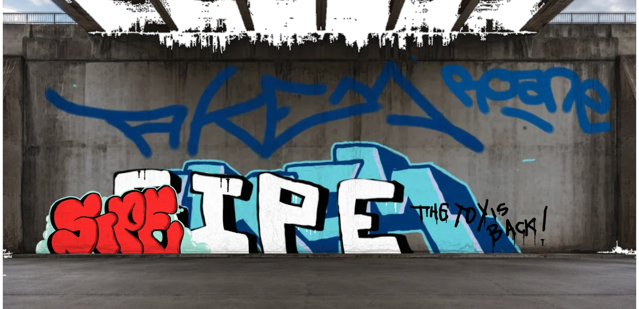 Digital graffiti by SIPE2 on High Wall