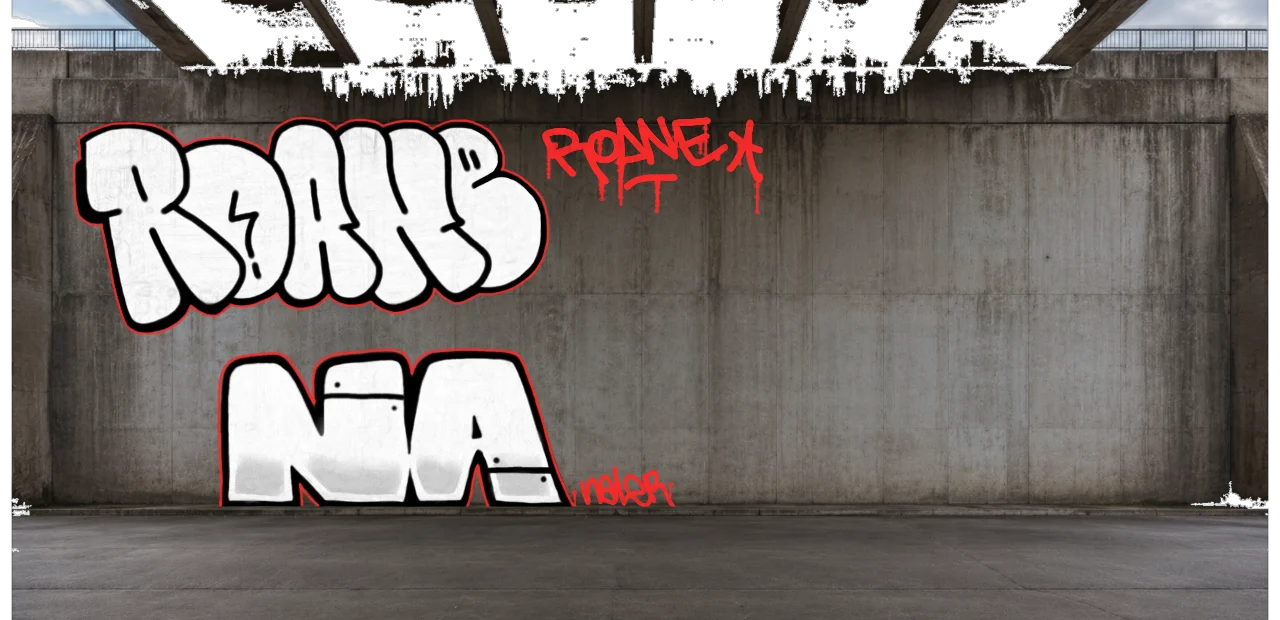 Digital graffiti by Roane on High Wall