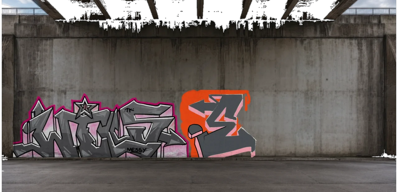 Digital graffiti by RGL on High Wall