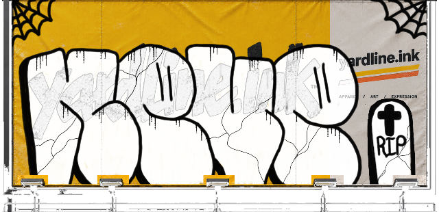 Digital graffiti by NEVE on Yardline Billboard