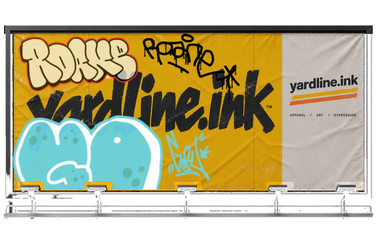 Digital graffiti by Roane on Yardline Billboard