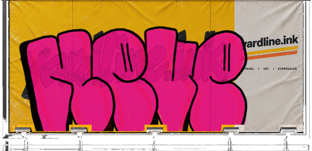 Digital graffiti by NEVE on Yardline Billboard