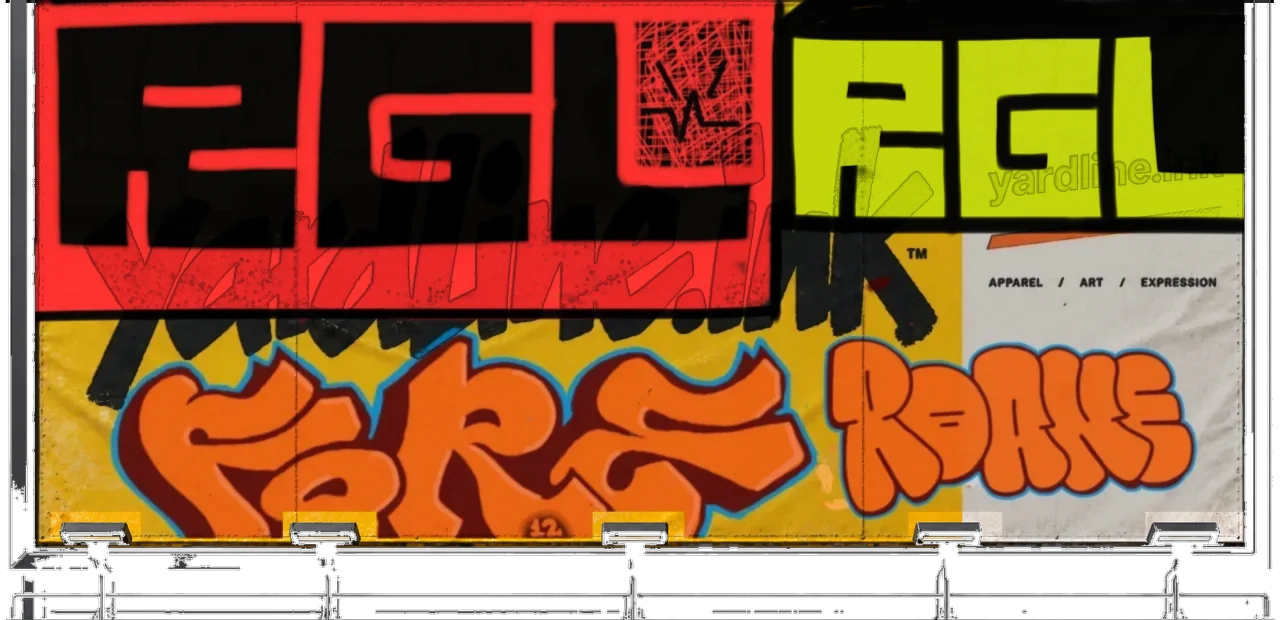 Digital graffiti by RGL on Yardline Billboard