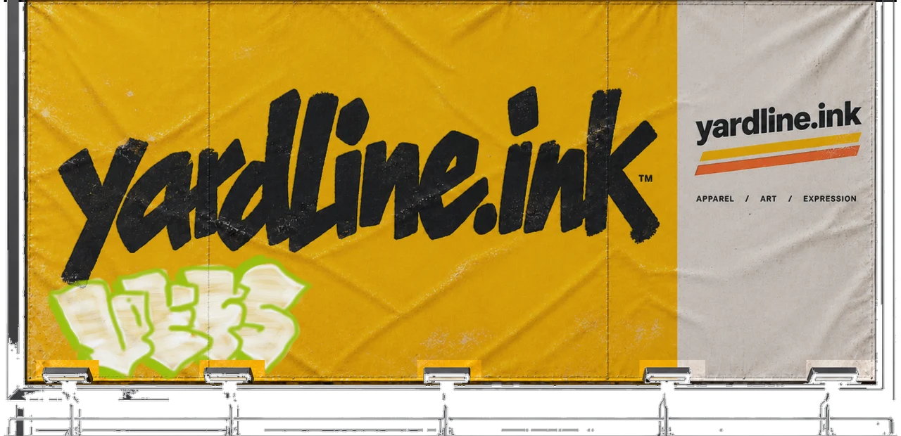 Digital graffiti by Verfer on Yardline Billboard