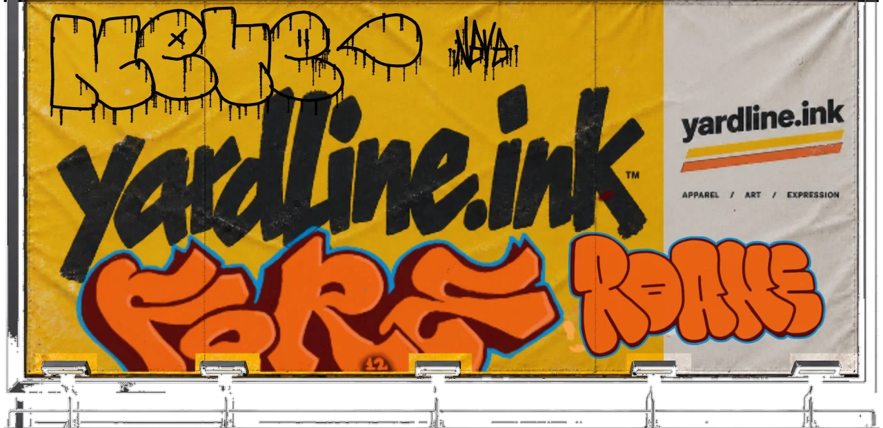 Digital graffiti by Roane on Yardline Billboard