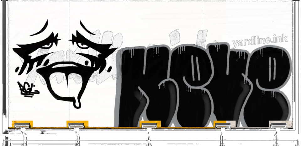 Digital graffiti by NEVE on Yardline Billboard