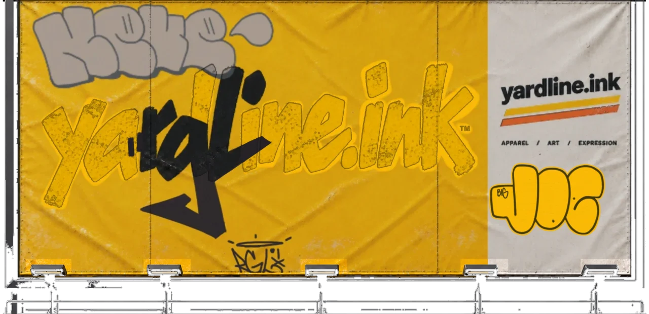 Digital graffiti by BIG JOE on Yardline Billboard