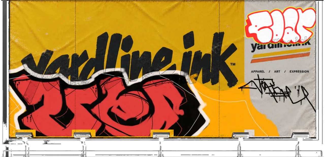 Digital graffiti by Verfer on Yardline Billboard