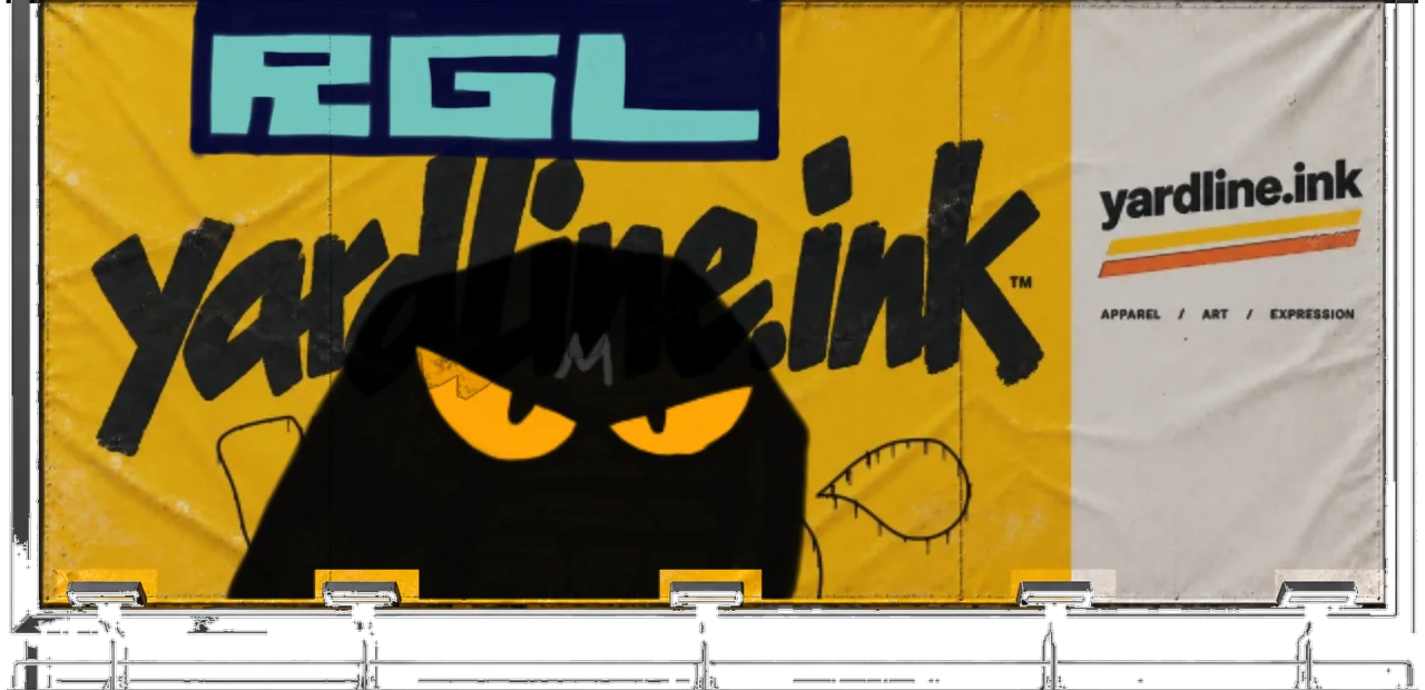 Digital graffiti by RGL on Yardline Billboard