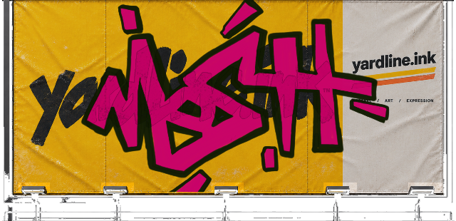 Digital graffiti by MOSH on Yardline Billboard