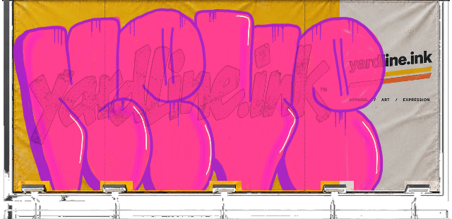 Digital graffiti by NEVE on Yardline Billboard