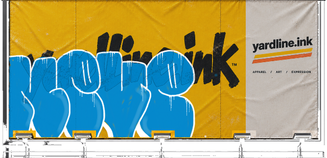 Digital graffiti by NEVE on Yardline Billboard