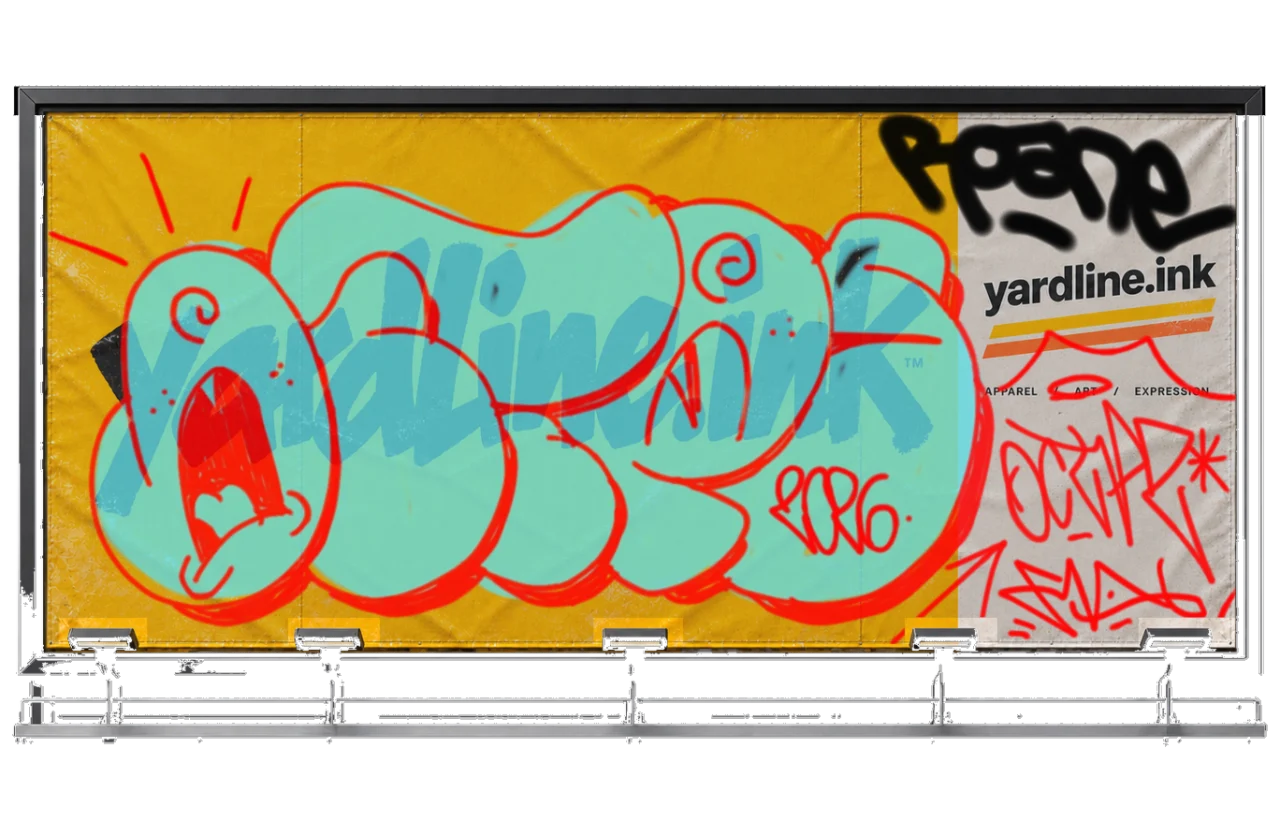 Digital graffiti by Roane on Yardline Billboard