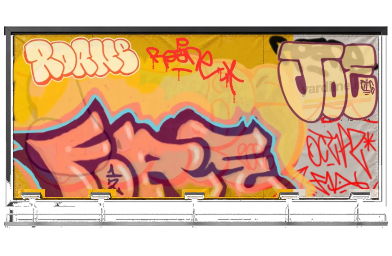 Digital graffiti by BIG JOE on Yardline Billboard