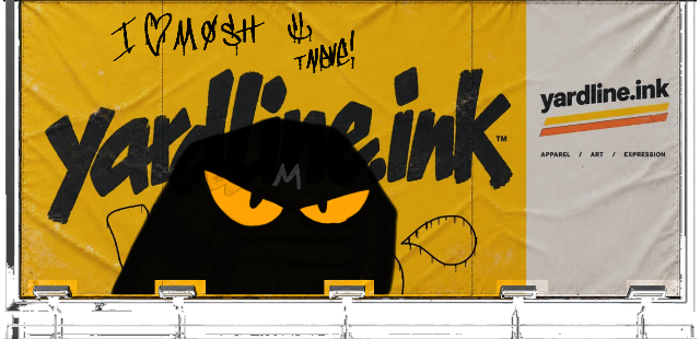 Digital graffiti by NEVE on Yardline Billboard