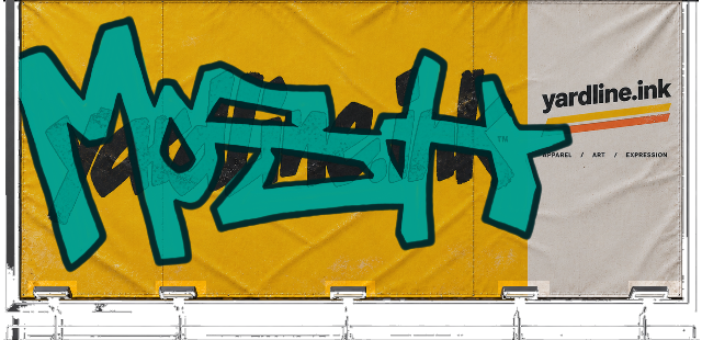 Digital graffiti by MOSH on Yardline Billboard