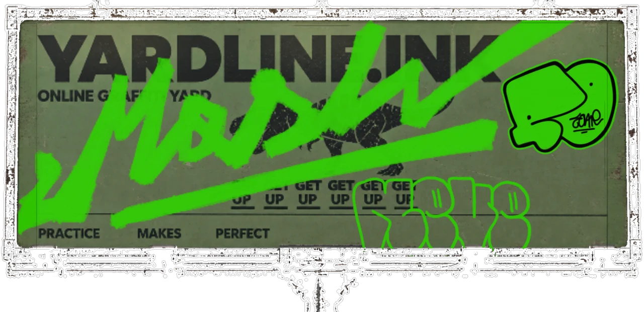 Digital graffiti by EOAR1 on Yardline Billboard V2