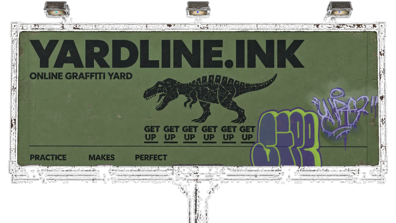 Digital graffiti by SIPE2 on Yardline Billboard V2