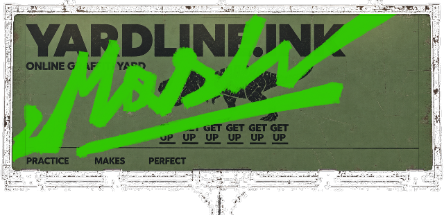 Digital graffiti by MOSH on Yardline Billboard V2