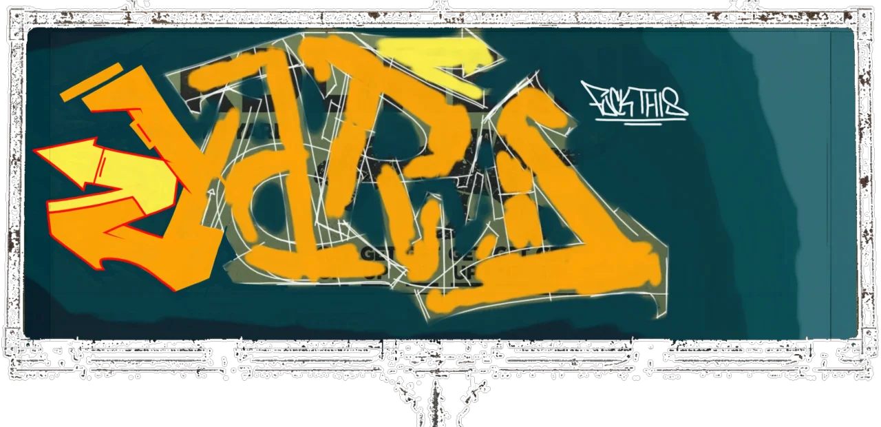 Digital graffiti by RGL on Yardline Billboard V2