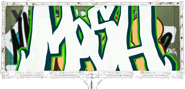 Digital graffiti by MOSH on Yardline Billboard V2