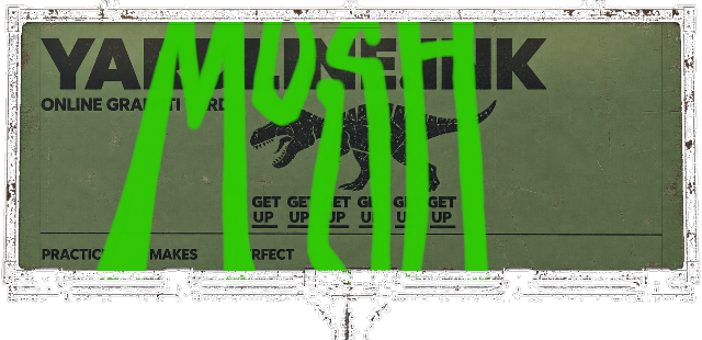 Digital graffiti by MOSH on Yardline Billboard V2