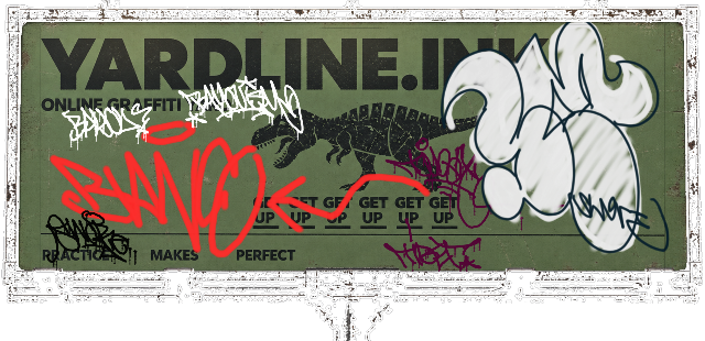 Digital graffiti by DROWS ONE on Yardline Billboard V2