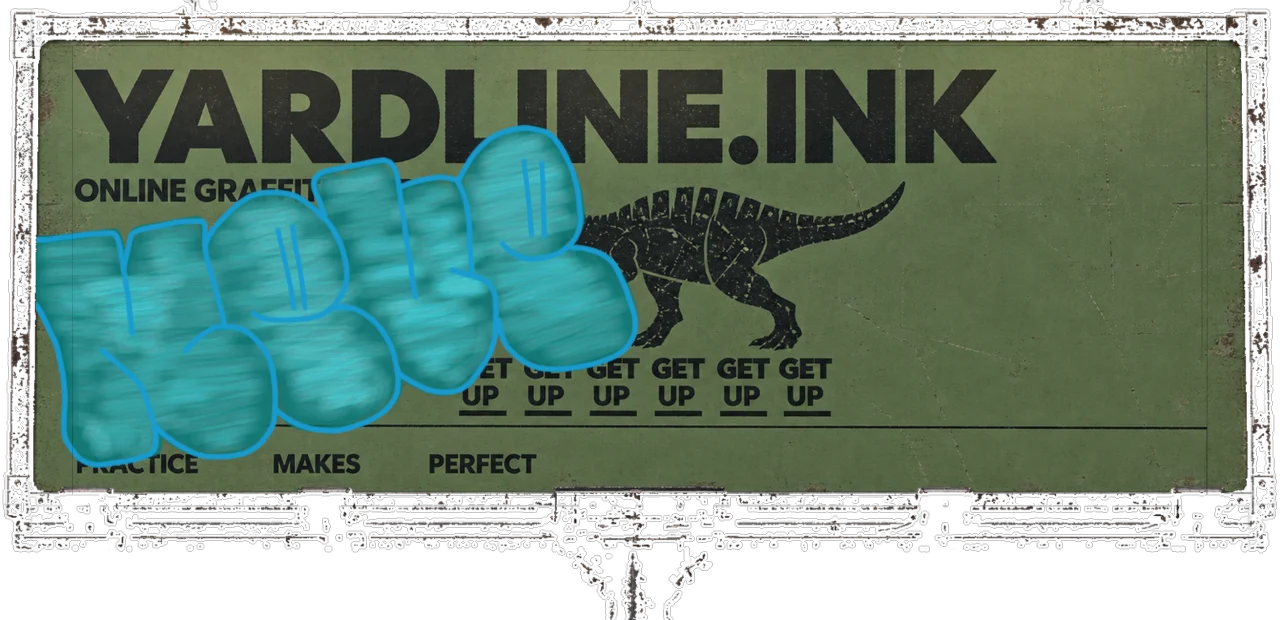 Digital graffiti by NEVE on Yardline Billboard V2