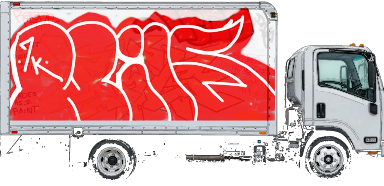 Digital graffiti by Wils1 on White Box Truck