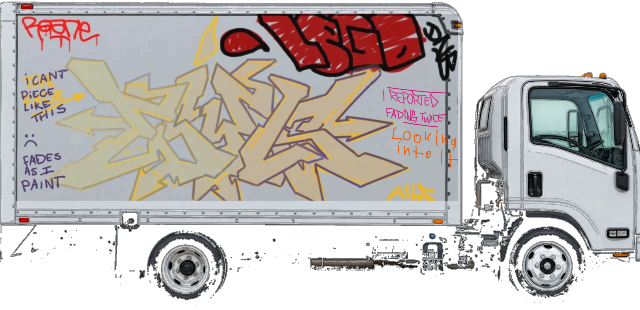 Digital graffiti by Gost on White Box Truck