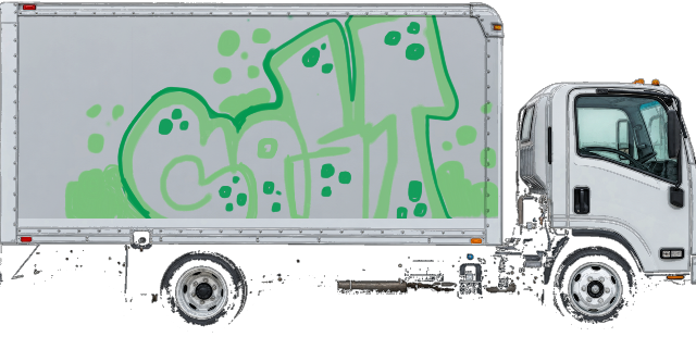 Digital graffiti by Gost on White Box Truck